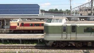 189系 妙高号(国鉄色)×普通列車(あさま色) 黒姫交換