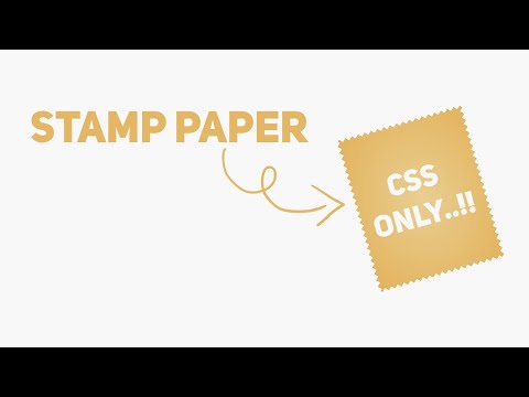 Stamp Paper Using Html & Css Only | Css Stamp Paper | How To Make Stamp Paper Using Css