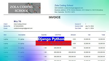 Django and Python Invoice App #python #django