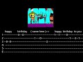 How to play guitar tabs lesson 4 happy birt.ay to you level 1