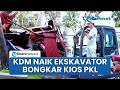 Dedi Mulyadi Naik Ekskavator Bongkar PKL Cicadas, Langsung Beri Solusi Pekerjaan Baru!