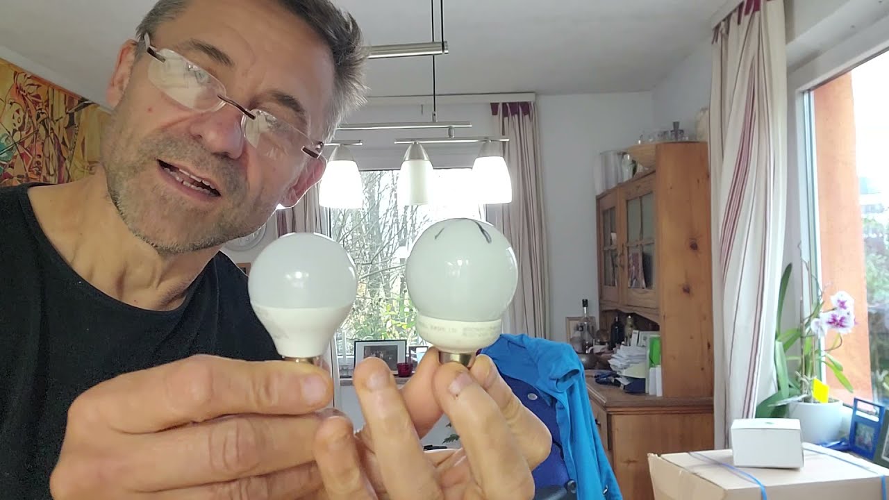 LED Leuchtmittel 💡 Energiesparlampe tauschen. Tageslicht Farbe 6400K Birne E14 Kostet 7 Euro/Monat