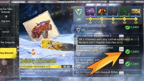Call Of Duty Mobile Kill 5 Enemies with any Lethal equipment in Reclaim 24/7 Playlist Matches