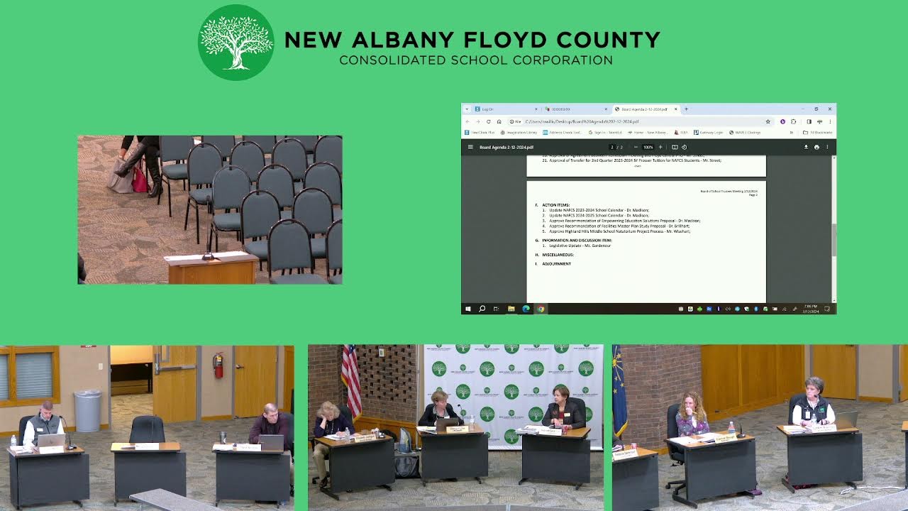 NAFCS School Board 1/29/2024 YouTube