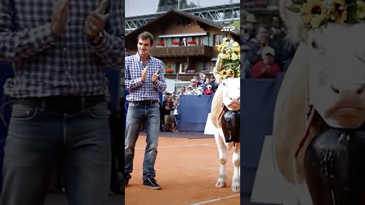 When Roger Federer Received A Cow!?!? 🐮😅