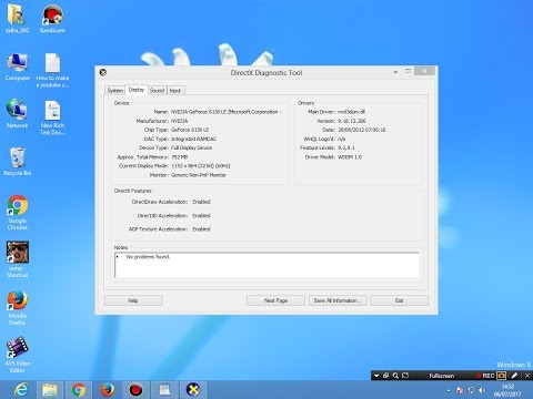 How To Know Graphics Card Memory In Windows 8 or 8.1.