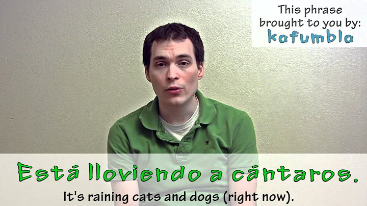 How to say "it's raining cats and dogs" in Spanish (Día 68)