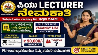 Pu Lecturer Notificationsubject Wise Vacancy