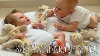 Afternoon Routine With A Newborn \& 3 Months Old Baby🧸Reborn Feeding \& Changing Video| emilyxreborns