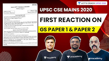 Analysis of GS Paper-1 and GS Paper-2 | First Reaction | UPSC CSE Mains 2020