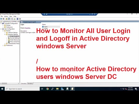 How to Monitor All User Login and Logoff in Active Directory windows Server 2022