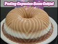 Puding Lapis Capucino Susu Coklat