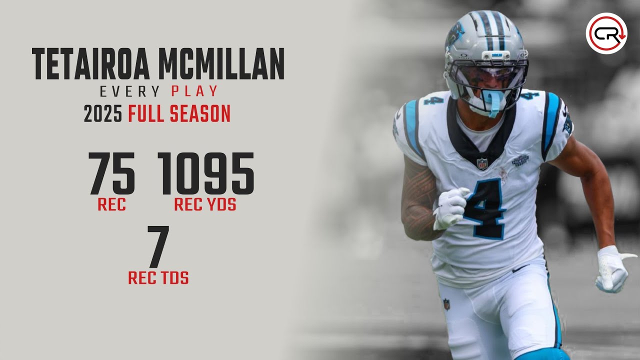 Tetairoa McMillan 2025 Highlights | Every Target and Catch - YouTube