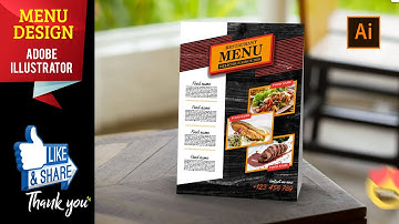How to Make Restaurant Menu in Adobe illustrator adobe tutorial