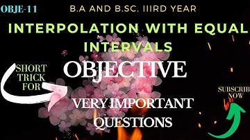 (V-11)objective /interpolation with equal intervals/numerical methods