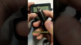 Termómetro digital automotor para habitáculo interior exterior Rojo
