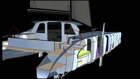 G-Force 1700 CAD Rendering - Schionning Design - Kit Catamaran