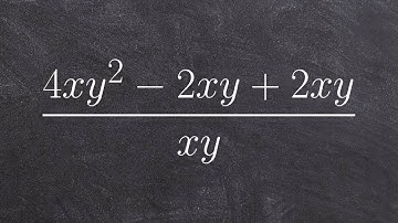 Dividing a polynomial by a monomial