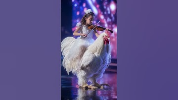 Thumbnail of A magician girl plays Canon in D major on AGT stage.
