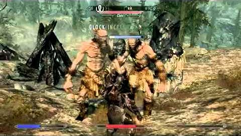 Skyrim : leveling block or armor skills.