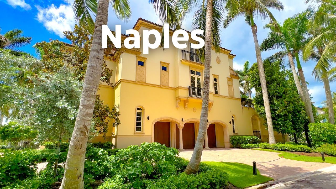 Walking in Old Naples, Florida for 2.5 Hours — Relaxing 4K Tour | Luxury Homes, 5th Avenue, Beach