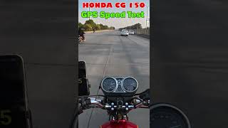 Honda CG 150 Top Speed on GPS
