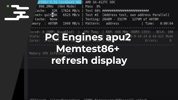 PC Engines apu2 Memtest86+ refresh display