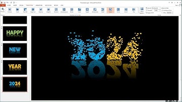 Learn this Amazing Particles Text Effect Animation in powerpoint /Happy New year 2024