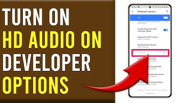How To Turn On HD Audio On In Developer Options (How To Enable HD Audio On In Developer Options)