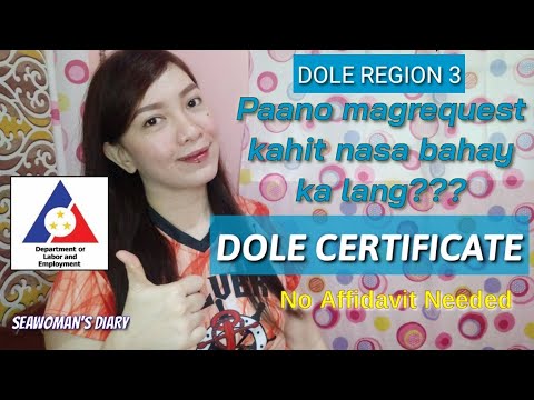 PAANO MAGREQUEST NG DOLE CERTIFICATE ONLINE | DOLE CERTIFICATE | DOLE REGION 3