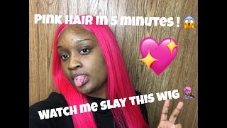 Dye Your Wig Pink In 5 Minutes❗️ | WATER COLOR METHOD | ft. Chanel B. Hair Company