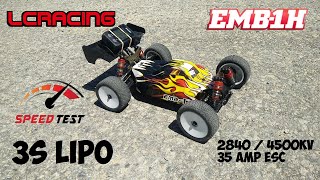 LC RACING EMB-1H 2S & 3S lipo Speed Test