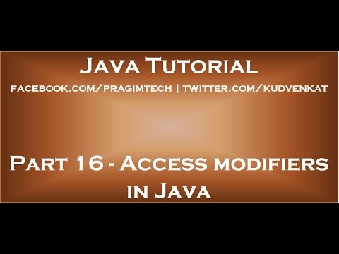 Video: Ano ang default na access modifier sa Java?