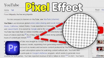 How To Make Screen Pixel Effect In Premiere Pro