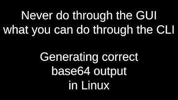Generating correct base64 output in Linux
