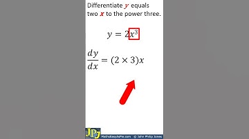 Differentiate y equals 2 x to power 3