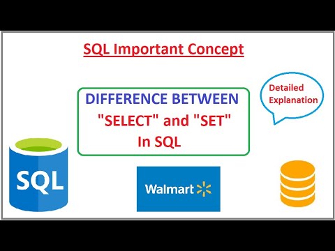 Difference Between SELECT and SET in SQL| SQL Server|Oracle database ...