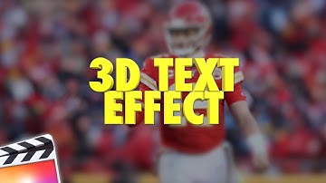 Final Cut Pro X 3D Text Effect Tutorial