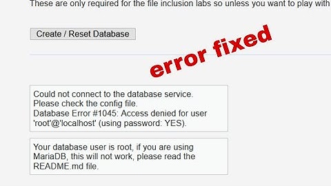 Could not connect to the database service Please check the config file || error fixed || #TECH BOY