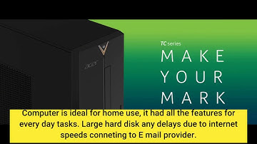 Acer Aspire TC 886 Desktop PC   Intel Core i5 9400, 8GB RAM, 1TB HDD, Wireless Keyboard