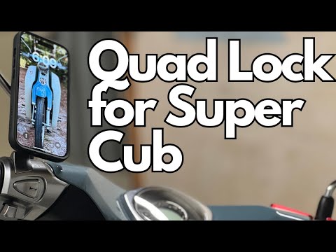 Honda Super Cub | Quad-Lock Mirror Phone Mount Unboxing, Installation & Review