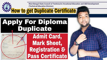 How to Get Diploma Duplicate Registration Certificate🖊 Mark sheet🖊Admit Card🖊Pass Certificate Faster