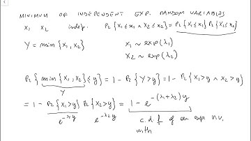 Exponential random variables: minimum