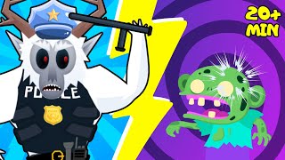 Yeti Policeman VS Zombies! | Spooky Songs By Papa Joel's English