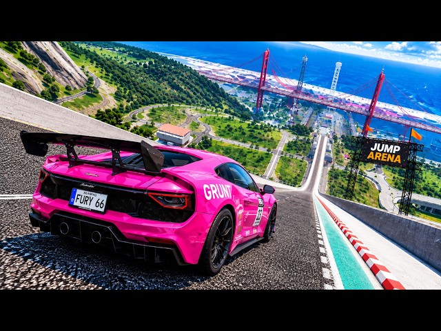 Jumping The FASTEST CARS in The Car Jump Arena in BeamNG Drive