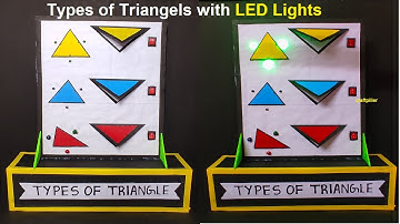 types of triangles working model - maths tlm - maths working project - diy - simple | craftpiller
