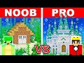 NOOB vs PRO: UNDERWATER CASTLE HOUSE Build Challenge in Minecraft!
