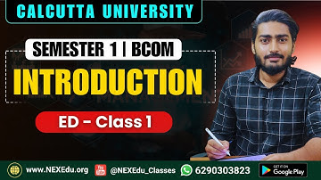 Ch 1 | Entrepreneurship Development | Day 1 | Semester 1 BCom | Calcutta University