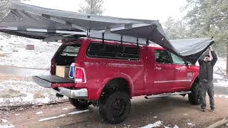 Blizzard in Rocky Mountain National Park | Diesel Heater Truck Camping | MIKE HUNTS |