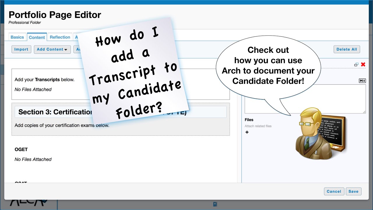 4 ~ Creating a Transcript using an ArchDoc in a Candidate Folder - YouTube